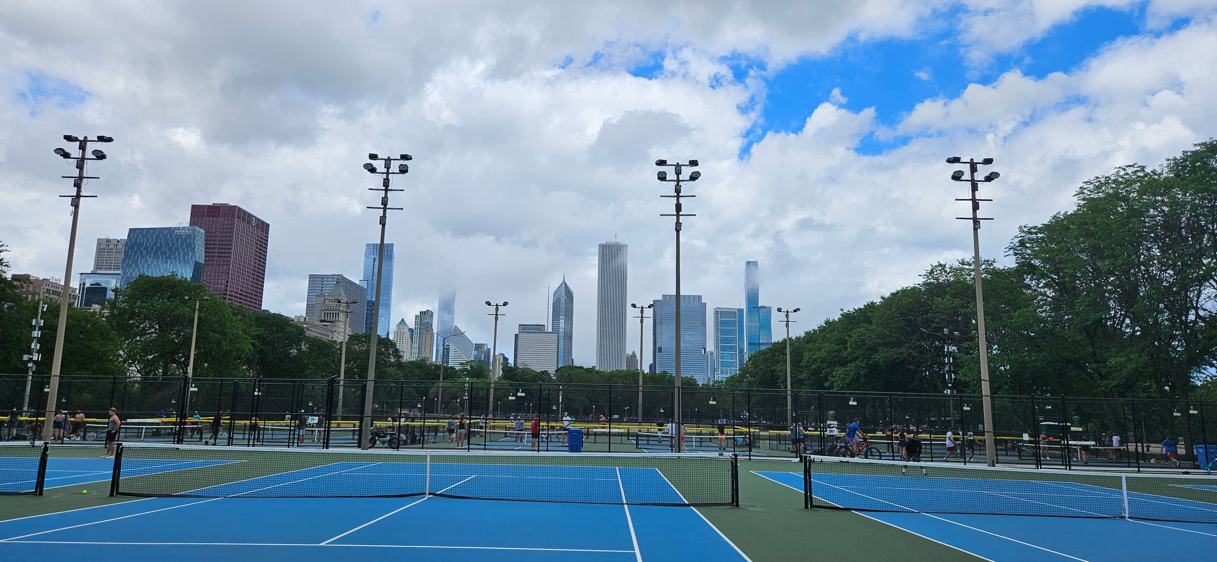 View from the Grant Park tennis courts